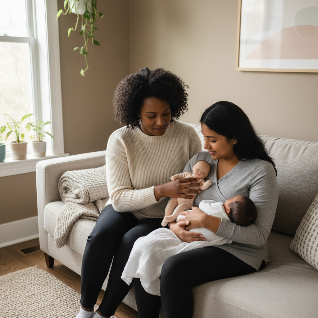 Lactation consultation supporting breastfeeding families